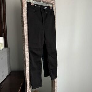 J. Crew High Rise Toothpick Jeans in Black
